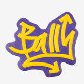 Bally Bally Graffiti Tag Leather Sticker White, Women's calf leather sticker in bone