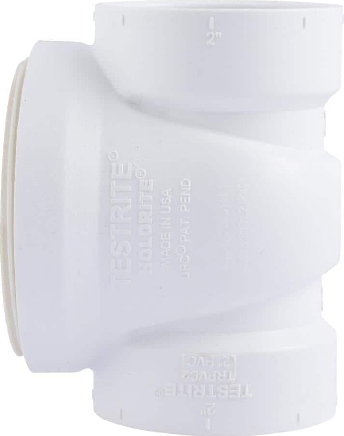 HOLDRITE Testrite 2 in. PVC Schedule 40 Hub Test Tee with Plug Fitting