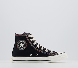 converse all star hi trainers split panel black egret exclusive