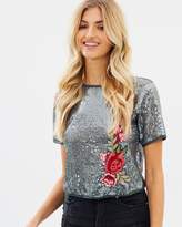 Thumbnail for your product : Miss Selfridge Sequin Applique Tee