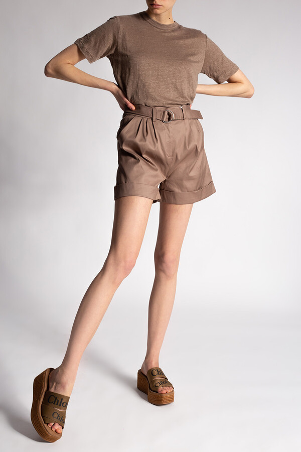 Samsoe & Samsoe Cotton Shorts Women's Brown - ShopStyle