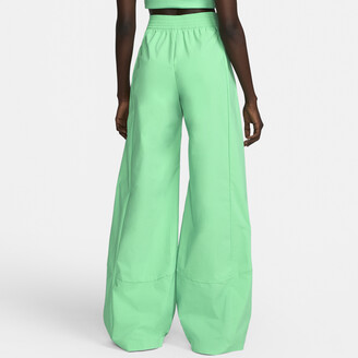 Nike Women's Sportswear Collection High-Waisted Wide-Leg Woven Pants in  Green - ShopStyle