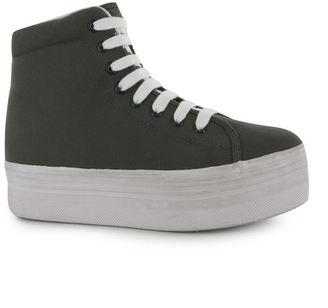 Jeffrey Campbell Womens Shoes Play Canvas Washed Hi Tops Ladies