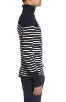 Thumbnail for your product : Vince Regular Fit Breton Stripe Cashmere Turtleneck Sweater