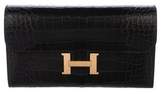 Thumbnail for your product : Hermes 2018 Matte Alligator Constance Long Wallet
