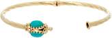 Thumbnail for your product : Italian Gold Large Turquoise Oval Twist Bangle 14K Gold, 6.0g