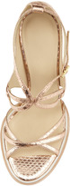 Thumbnail for your product : See by Chloe Leather Snake-Embossed Strappy Sandal