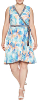 Thumbnail for your product : London Times Printed Wrap Dress