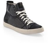 Thumbnail for your product : Diesel Vellows Tweed High-Top Sneakers