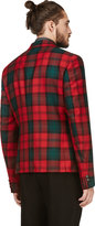 Thumbnail for your product : Comme des Garcons Homme Plus Red & Green Plaid Blazer