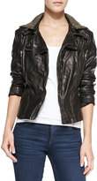 Thumbnail for your product : Free People Hooded Faux-Leather Moto Jacket, Black