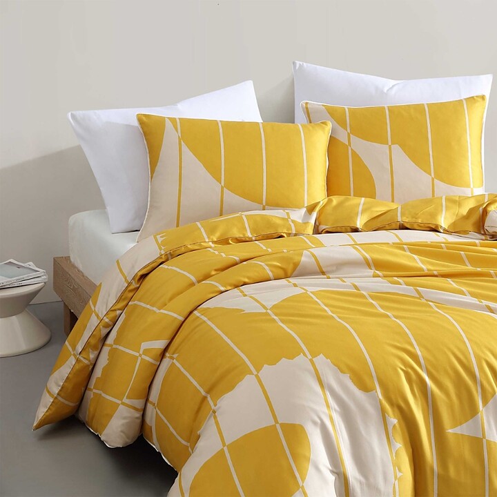 Marimekko Vesi Unikko Cotton Sateen Floral Duvet Cover Set, Full/Queen