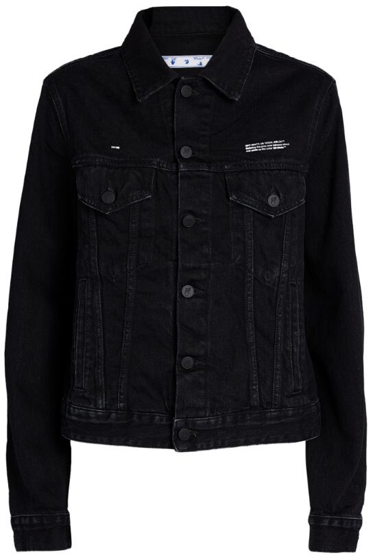 red off white jean jacket