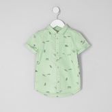 Thumbnail for your product : River Island Mini boys green beach short sleeve shirt