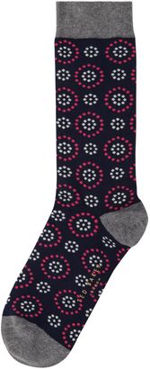 Ted Baker Men's Norria Organic Cotton Circle and Spot Socks