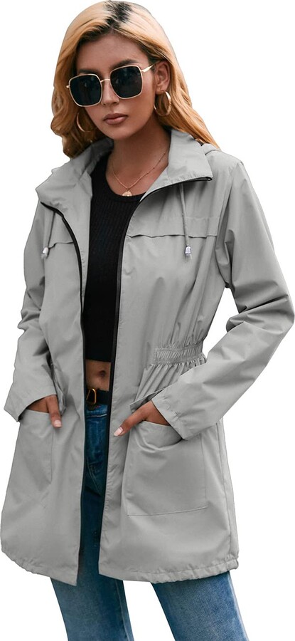 Ladies grey waterproof coat Clearance
