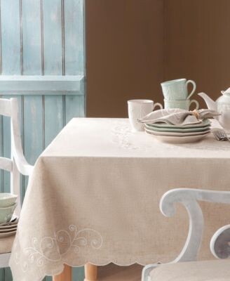 Lenox French Perle Embroidered Tablecloths