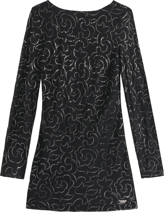 Tommy Jeans Long-Sleeves Floral-Pattern Mini Dress