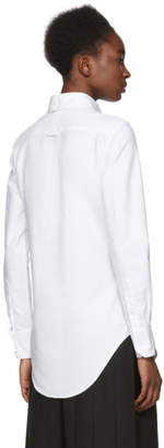 Thom Browne White Grosgrain Classic Button-Down Point Collar Shirt