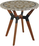 Thumbnail for your product : Outdoor Interiors 30In Marble Mosaic, Eucalyptus & Metal Bistro Table