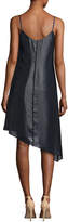 Thumbnail for your product : ATM Anthony Thomas Melillo Sleeveless Asymmetric Lacquered Crepe Dress, Navy