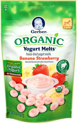 Gerber Graduates Gerber Organic Yogurt Melts Fruit Snacks, Banana and Strawberry