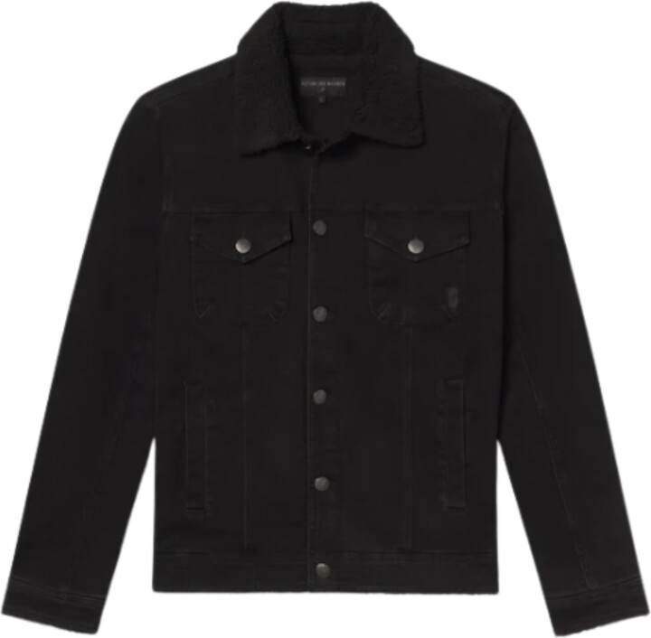 Weston Jon Boucher Black Leucadian Slim Fit Sherpa Denim Jacket - Shadow