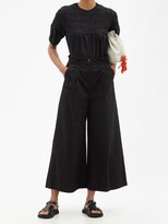 Thumbnail for your product : Merlette New York Sargent Cotton-blend Twill Wide-leg Trousers - Black