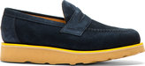 Thumbnail for your product : Mark McNairy Navy Suede Penny Loafers