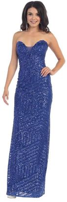 May Queen - Sparkling Sequined Sweetheart A-Line Gown MQ1196