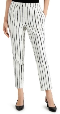 Alfani Striped Pull-On Pants, Created for Macy's
