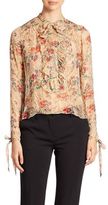 Thumbnail for your product : Etro Field Floral Print Ruffle Silk Blouse