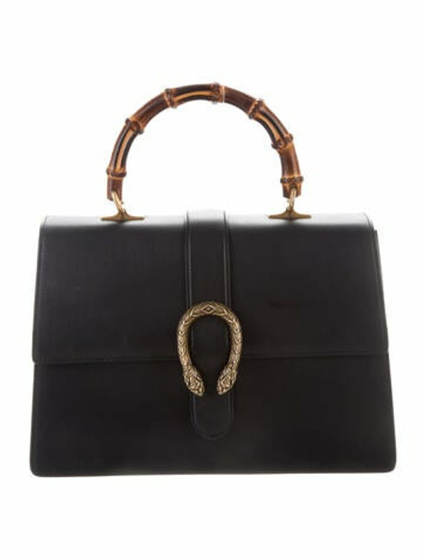Gucci Large Dionysus Bamboo Top Handle Bag Black ShopStyle Clothes