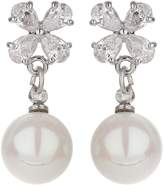 Thumbnail for your product : Mikey Cross design stud pearl drop earring