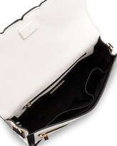 Thumbnail for your product : Tory Burch Jessica Leather Shoulder Bag, Black/New Ivory