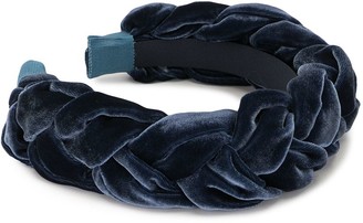 Jennifer Behr Tori velvet headband - Blue