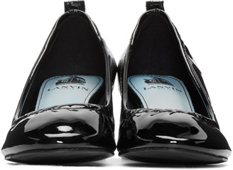 Lanvin Black Patent Leather Ballerina Heels