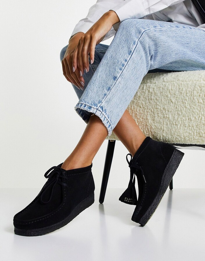 Black Clarks Wallabees | Shop the world's largest collection of fashion |  ShopStyle UK