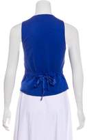 Thumbnail for your product : Tomas Maier Silk-Blend Sleeveless Blouse