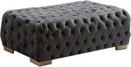 Rosdorf Park Graple 55" Wide Velvet Tufted Rectangle Standard Ottoman