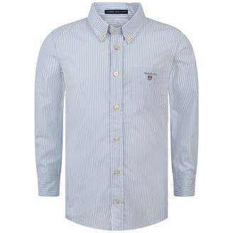 Gant GantHampton Blue Striped Broadcloth Banker Shirt