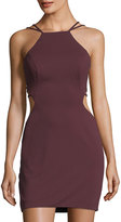 Thumbnail for your product : La Femme Halter Sleeveless Strappy-Back Mini Cocktail Dress