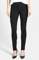 Thumbnail for your product : NYDJ 'Alina' Velveteen Inset Stretch Skinny Jeans (Black)