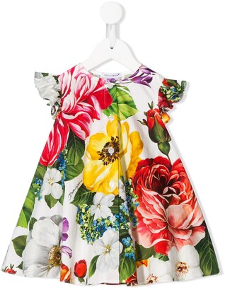 Dolce & Gabbana Children Rose Print Dress