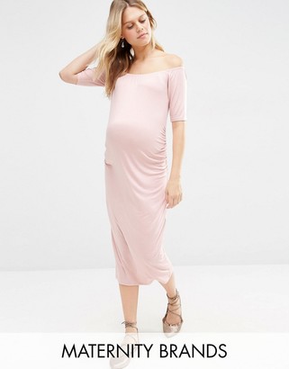 Bluebelle Maternity Bardot Bodycon Dress