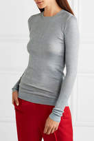 Thumbnail for your product : Prada Ribbed Silk Sweater - Sky blue