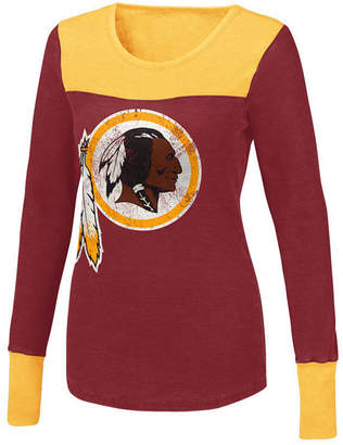 Redskins Touch By Alyssa Milano Women's Washington Blindside Thermal Long Sleeve T-Shirt