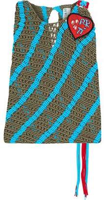 Peter Pilotto Appliquéd Crochet-Knit Top