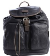 Thumbnail for your product : Giorgio Armani navy blue leather pocket detail backpack