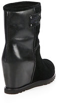 Thumbnail for your product : Marc by Marc Jacobs Leather & Suede Wedge Ankle Boots